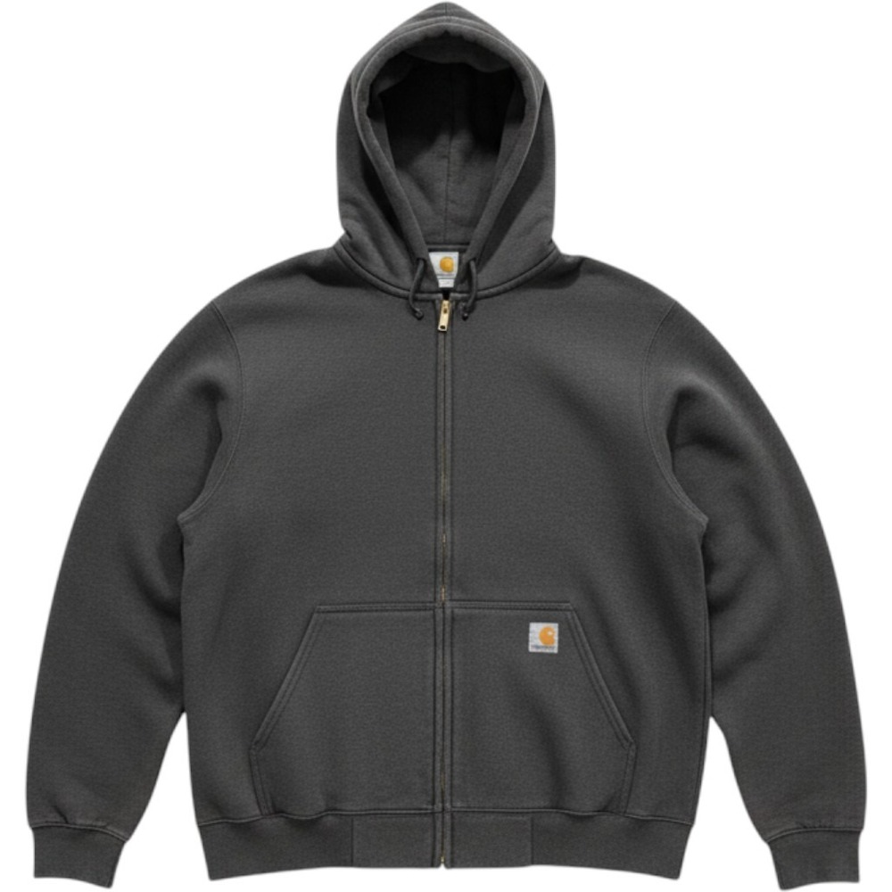 Carhartt Mens Loose Fit Midweight Full Zip Hoodie Charcoal Gray K122 Large
